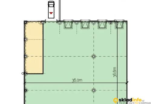 Sklady společnosti Sklad k pronájmu 1 226 m² - Plzeň | Warehouses and Production Premises, Nova Jatecni, Pilsen k pronájmu